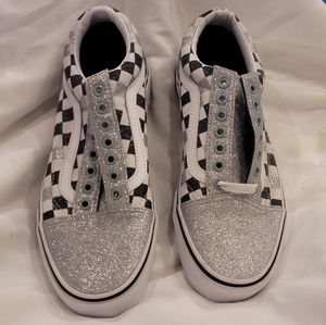 Vans Old Skool Glitter Checkerboard Women's 9.5